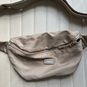 foldie Beige Crossbody Bag
